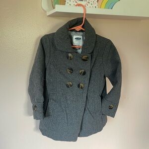 Old Navy Gray Peacoat Classic Double-Breasted Design